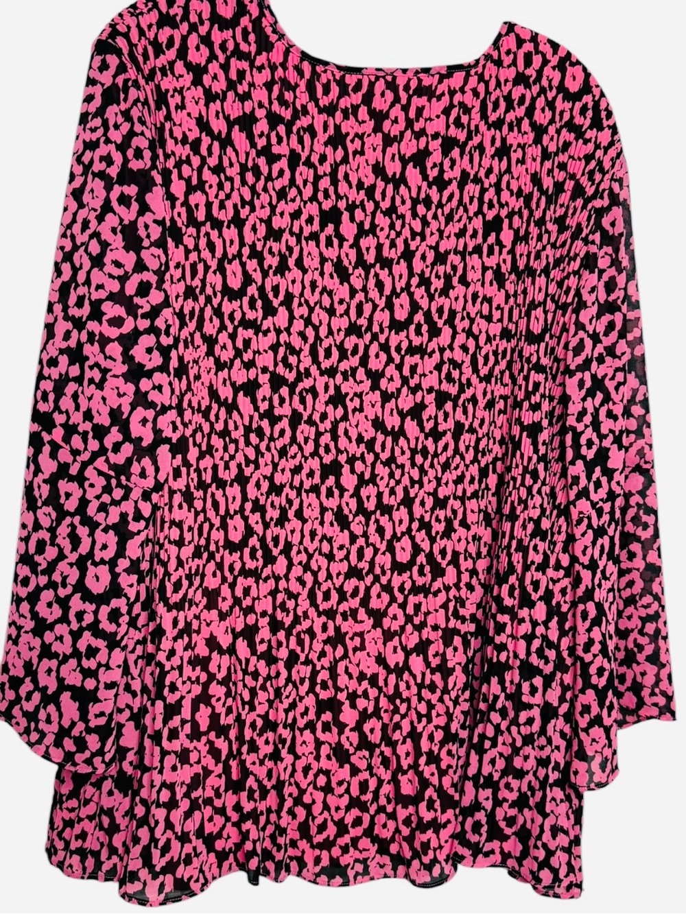 Women's Pink Animal-Print V-Neck Blouse Size 22/24 - Picture 7 of 10
